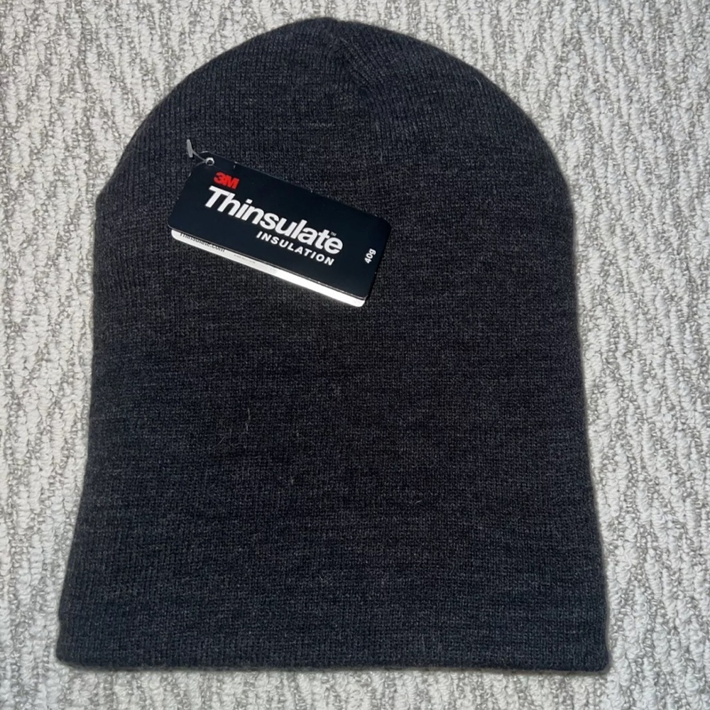 THINSULATE 3M  Charcoal Gray Knit Hat, NEW‎ WITH TAGS
